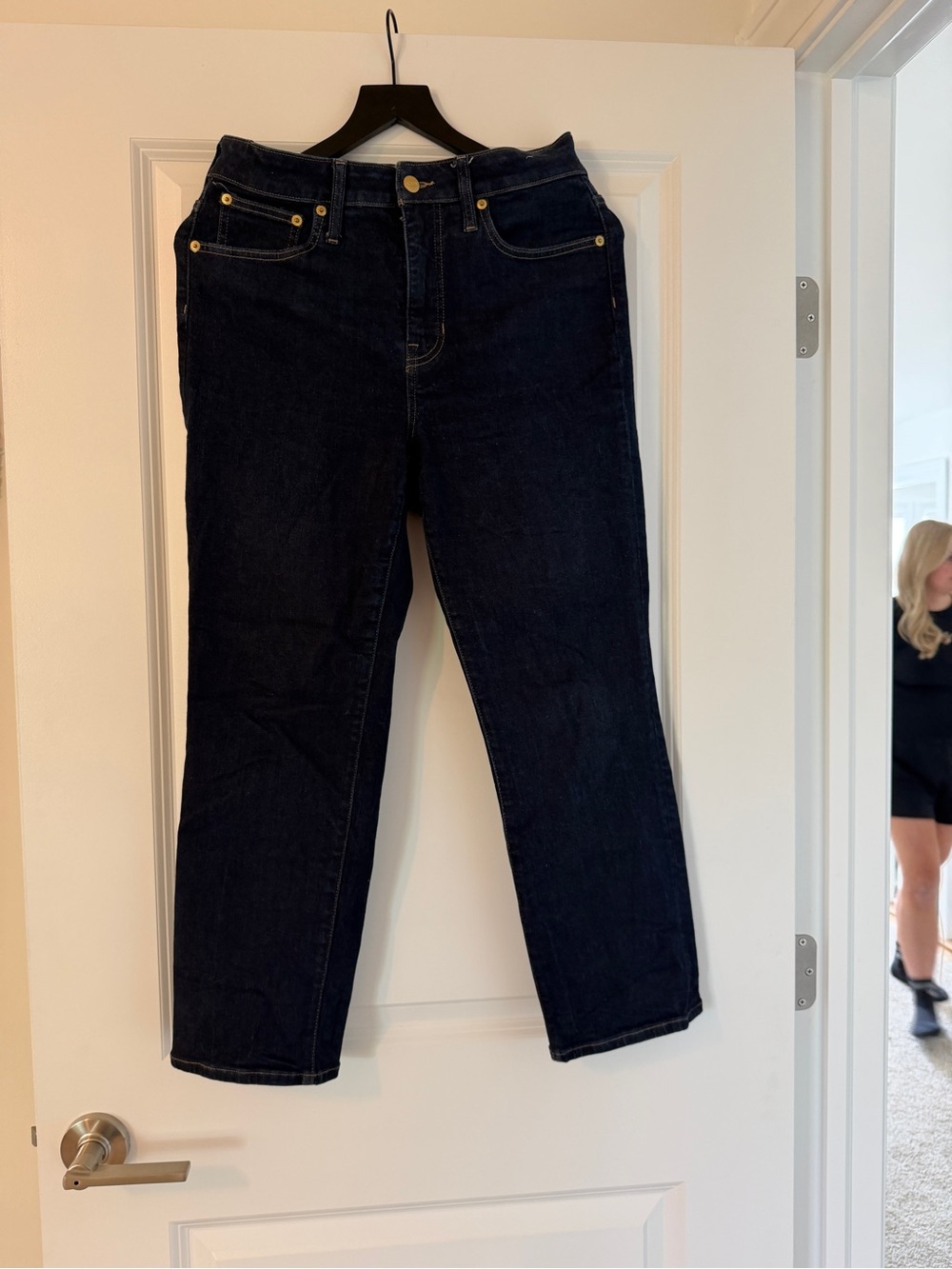 J. Crew Dark Indigo Straight-Leg Jeans
